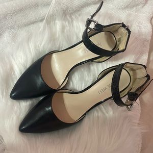 Nine West black ankle heels.maybe worn 4 times.